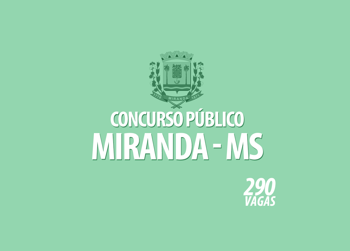 Concurso Prefeitura Miranda Ms Edital