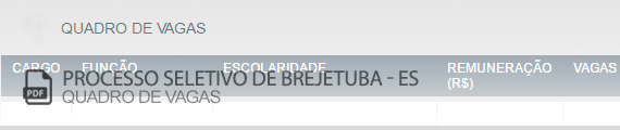Vagas Concurso Público Brejetuba (PDF)