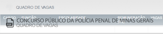 Vagas Concurso Público Polícia Penal de Minas Gerais (PDF)