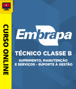 Comprar: Curso Embrapa - Técnico Classe B - Suprimento, Manutenção e Serviços - Suporte à Gestão