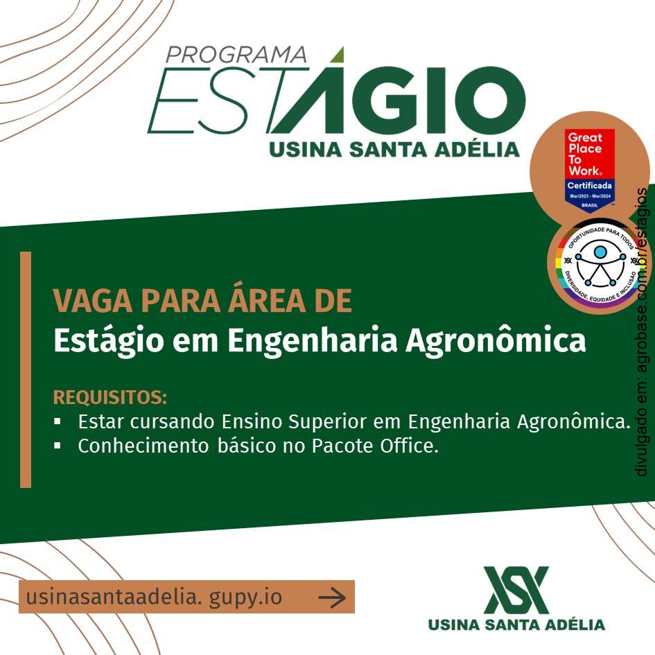 Estágio em engenharia agronômica – Pereira Barreto/SP
