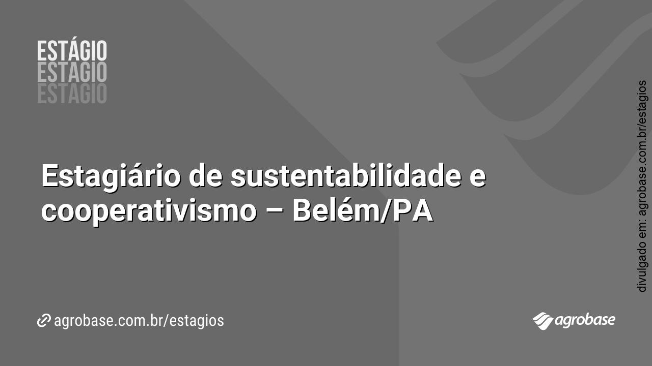 Estagiário de sustentabilidade e cooperativismo – Belém/PA