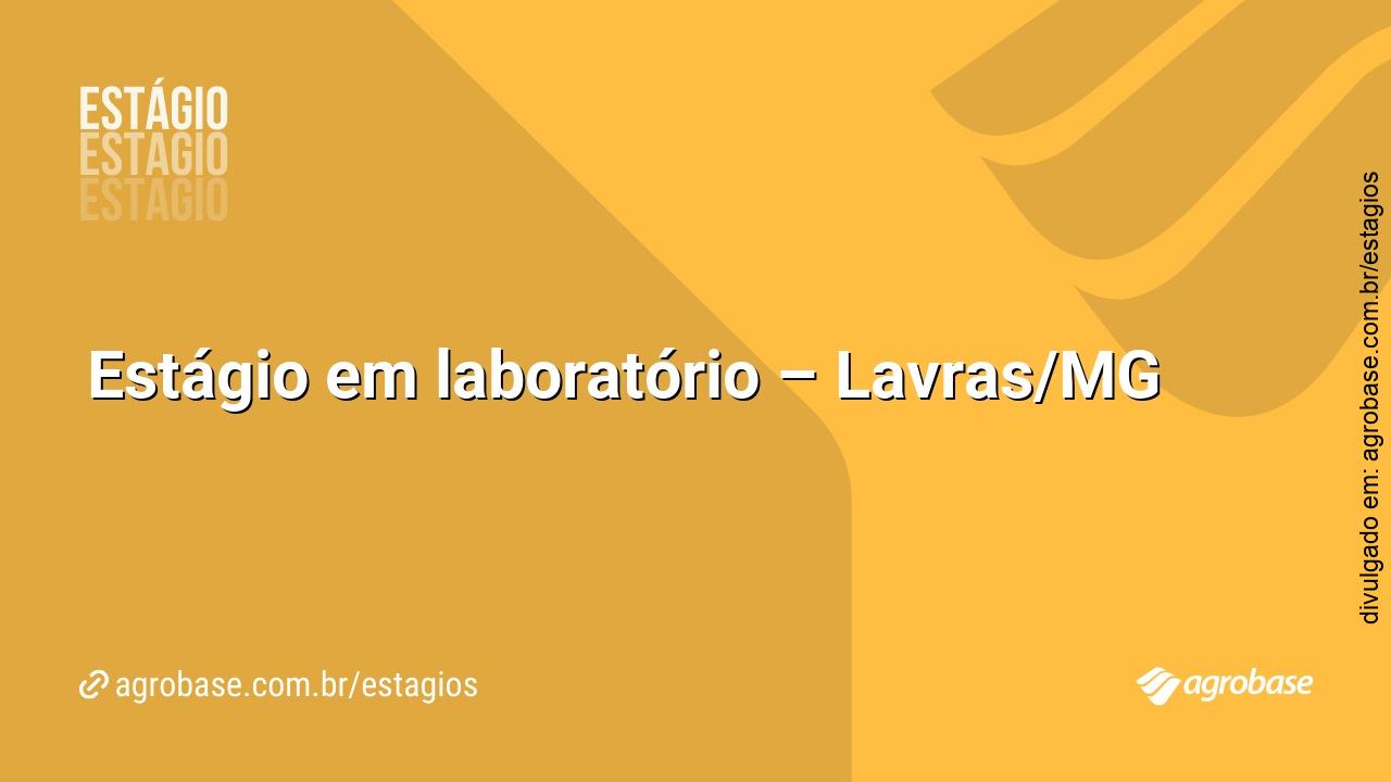 Estágio em laboratório – Lavras/MG