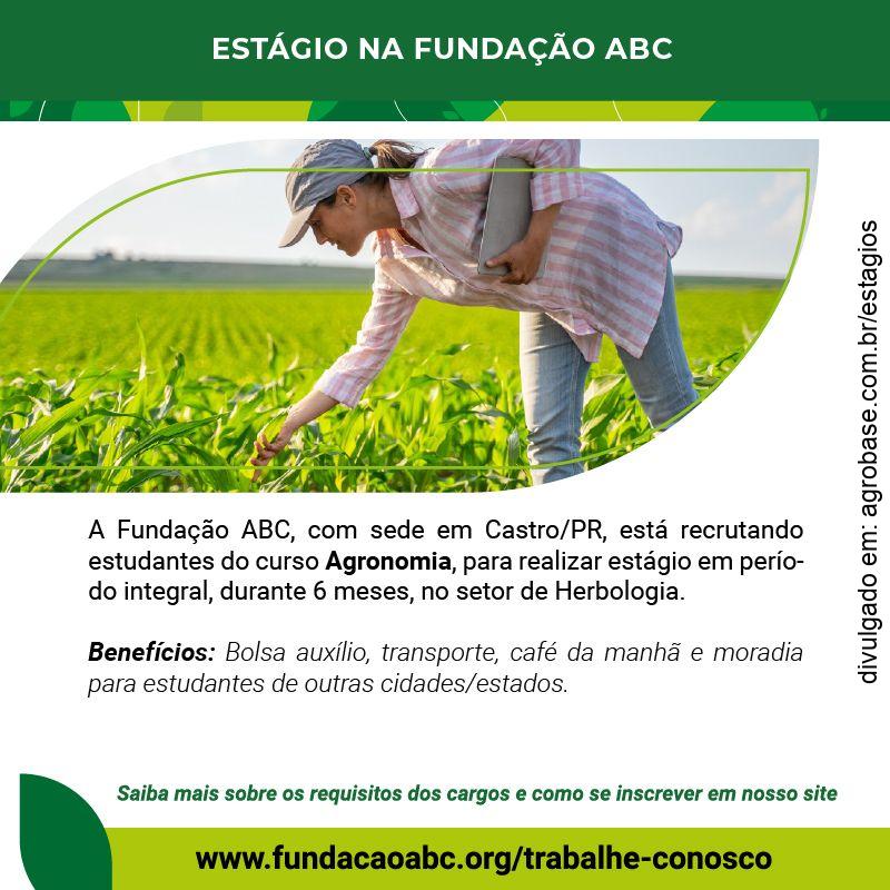 Estágio para estudantes de agronomia – Castro/PR