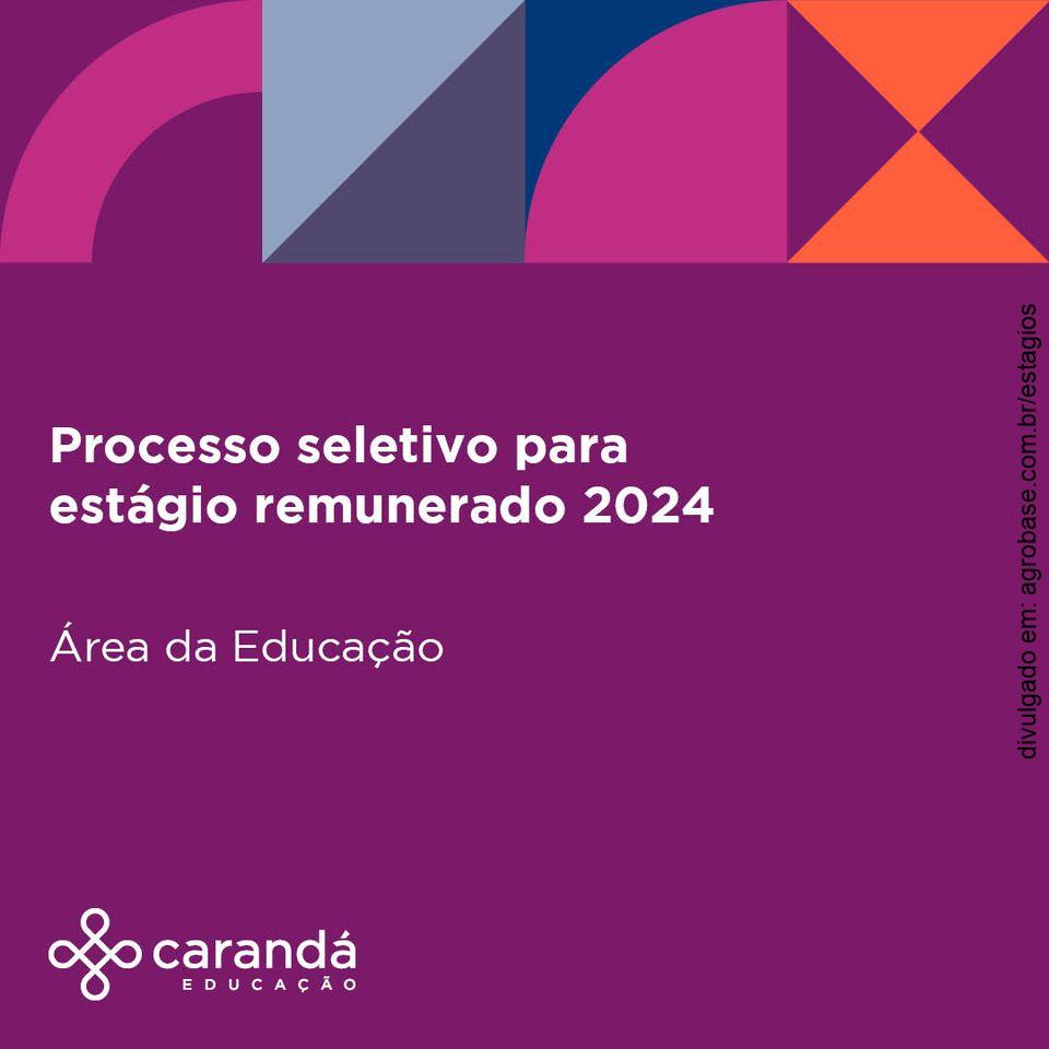 Estágio na área de educação 2024 – São Paulo/SP