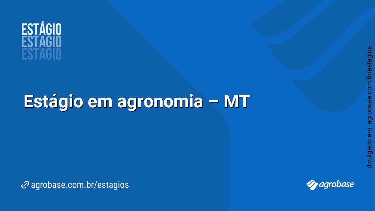 Estágio em agronomia – MT