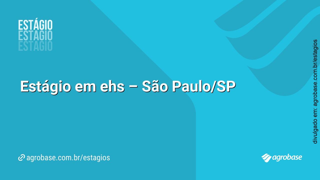 Estágio em ehs – São Paulo/SP