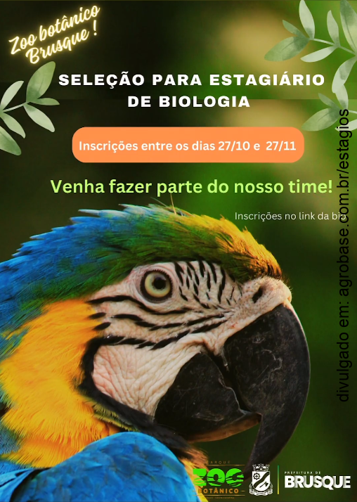 Estágio remunerado de biologia – Brusque/SC