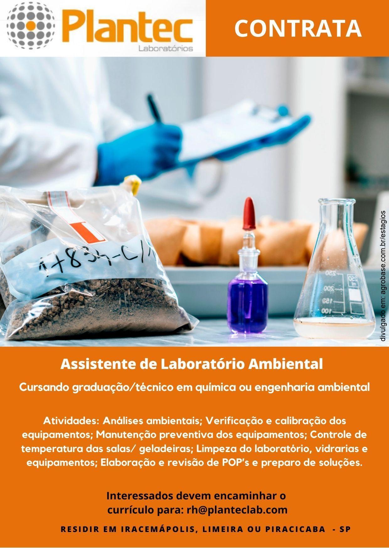 Assistente de laboratório ambiental – SP