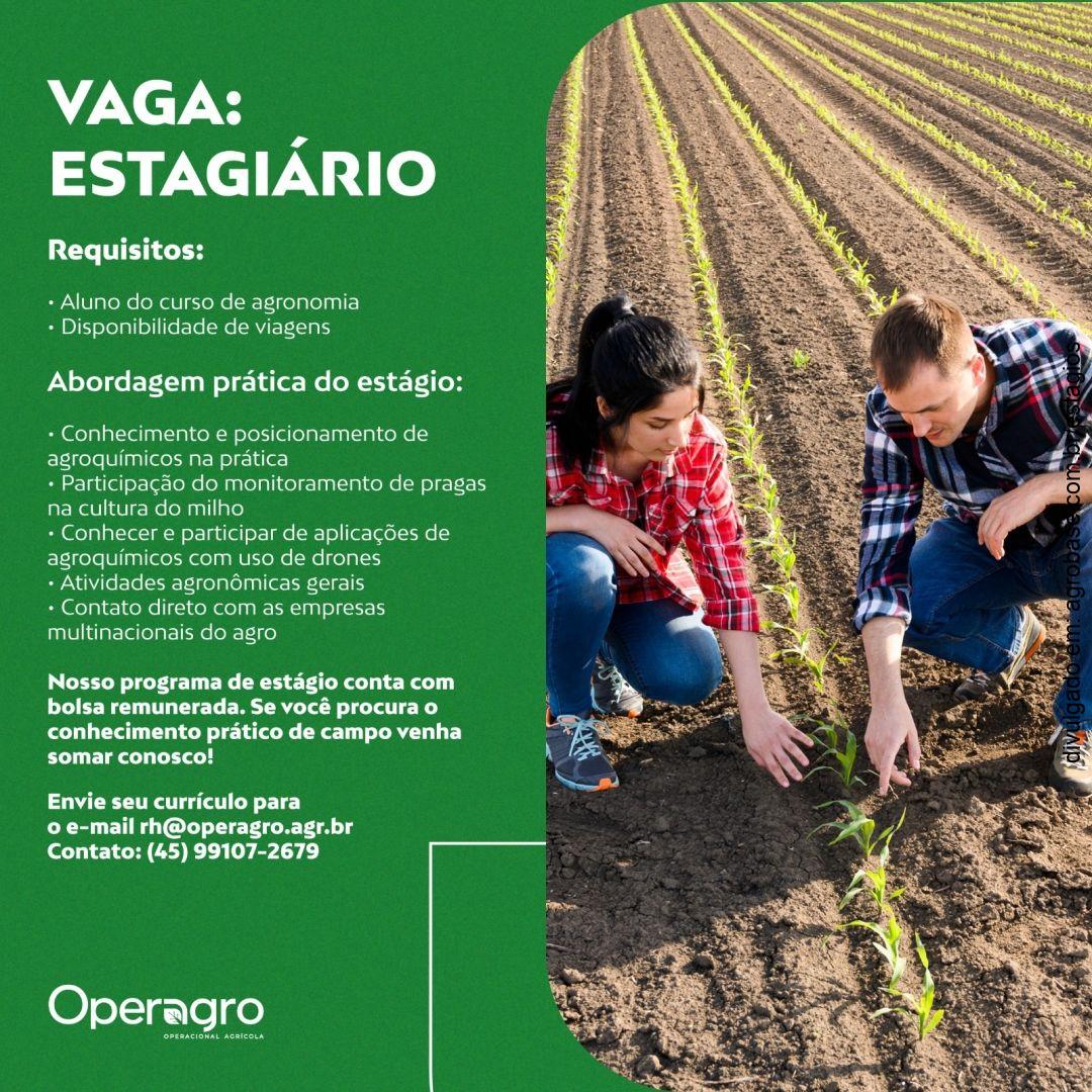 Estágio para estudantes de agronomia – Toledo/PR
