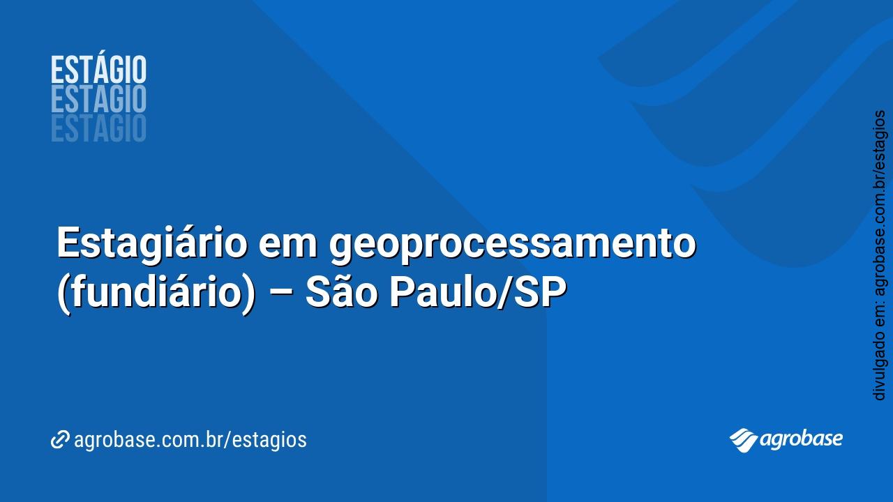 Estagiário em geoprocessamento (fundiário) – São Paulo/SP
