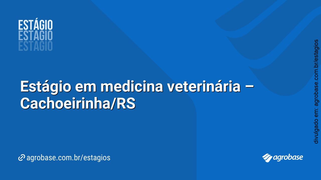 Estágio em medicina veterinária – Cachoeirinha/RS