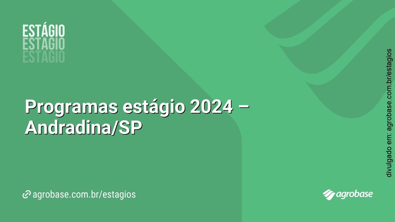 Programas estágio 2024 – Andradina/SP