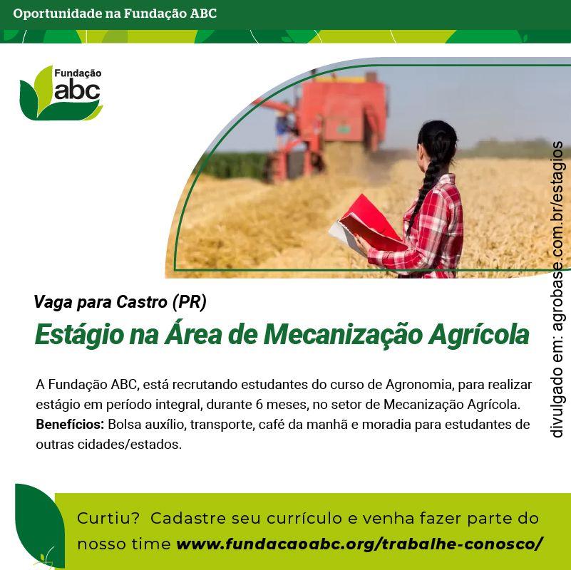 Estágio na área de mecanização agrícola – Castro/PR