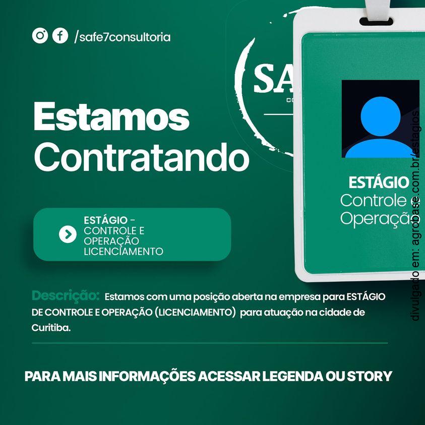 Estágio controle e operações (licenciamento) – Curitiba/PR