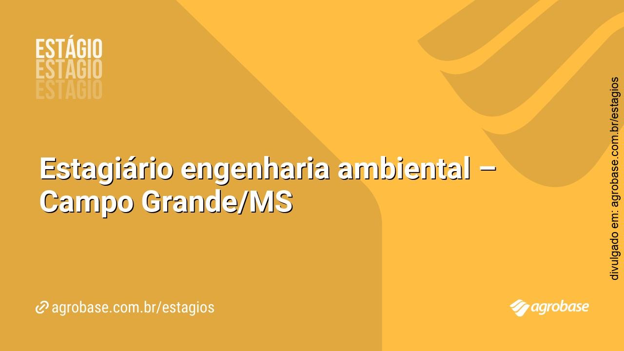 Estagiário engenharia ambiental – Campo Grande/MS