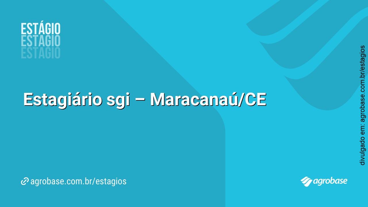 Estagiário sgi – Maracanaú/CE