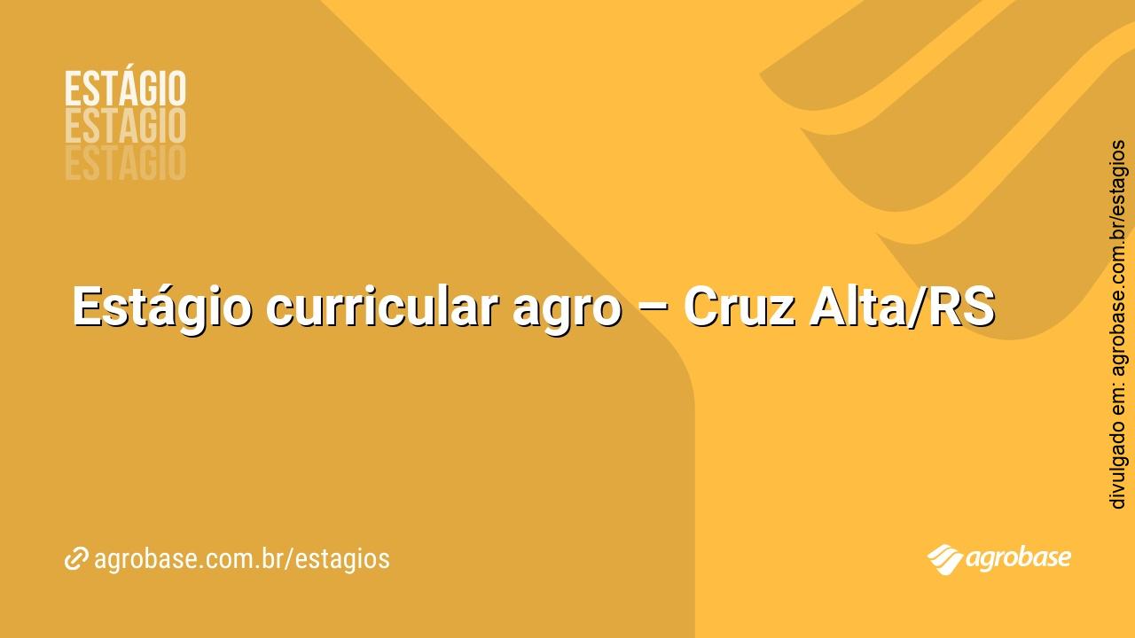 Estágio curricular agro – Cruz Alta/RS