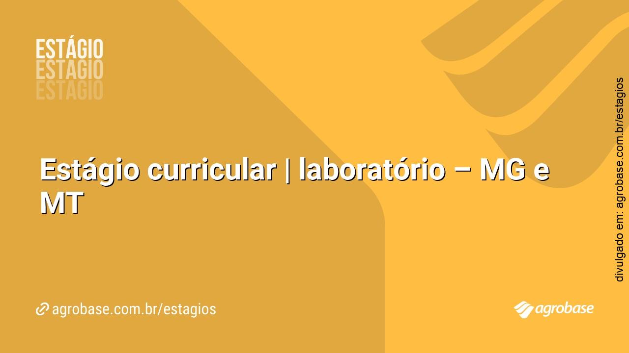 Estágio curricular | laboratório – MG e MT