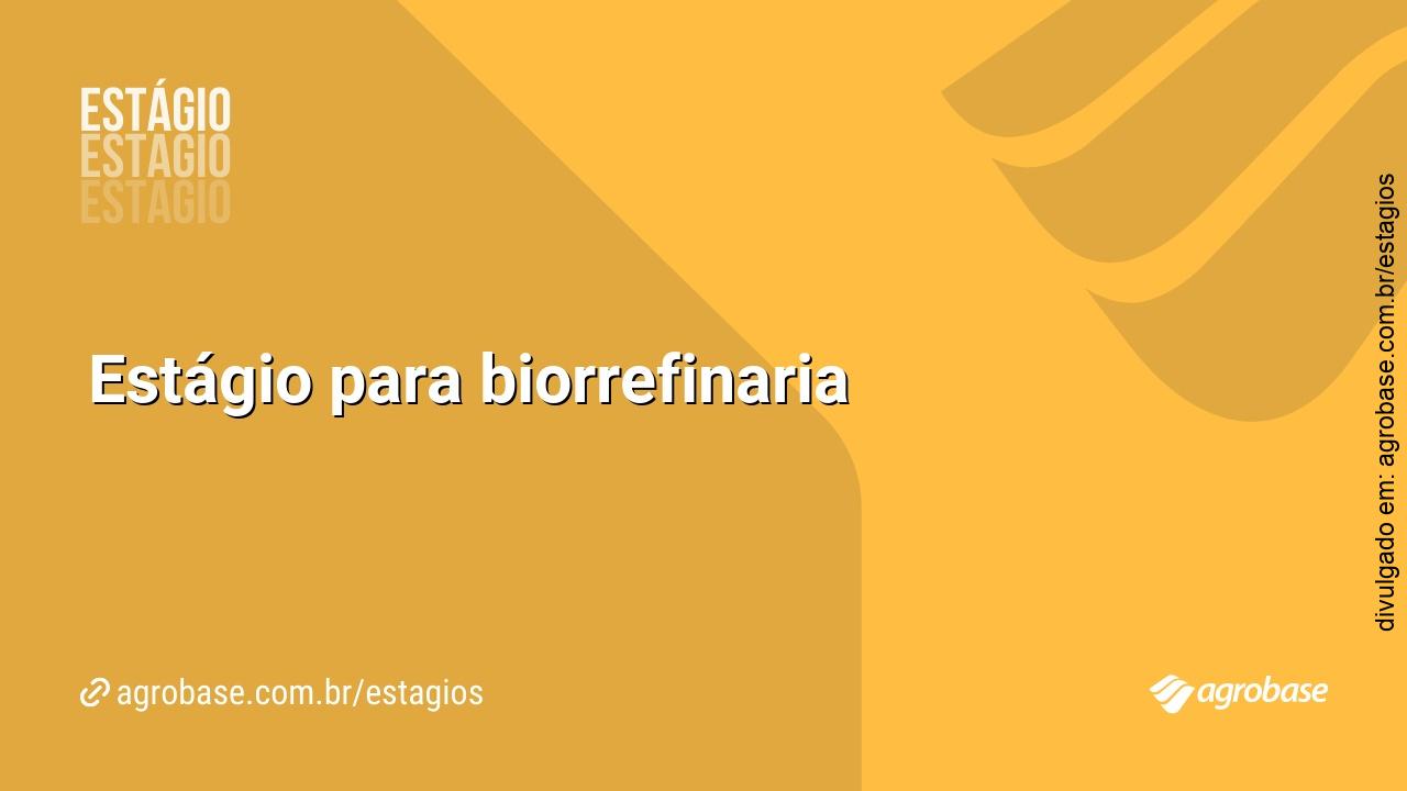 Estágio para biorrefinaria