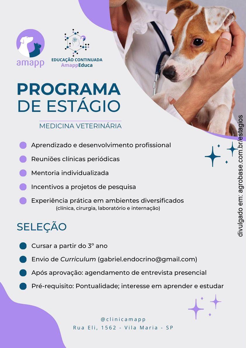 Programa de estágio medicina veterinária