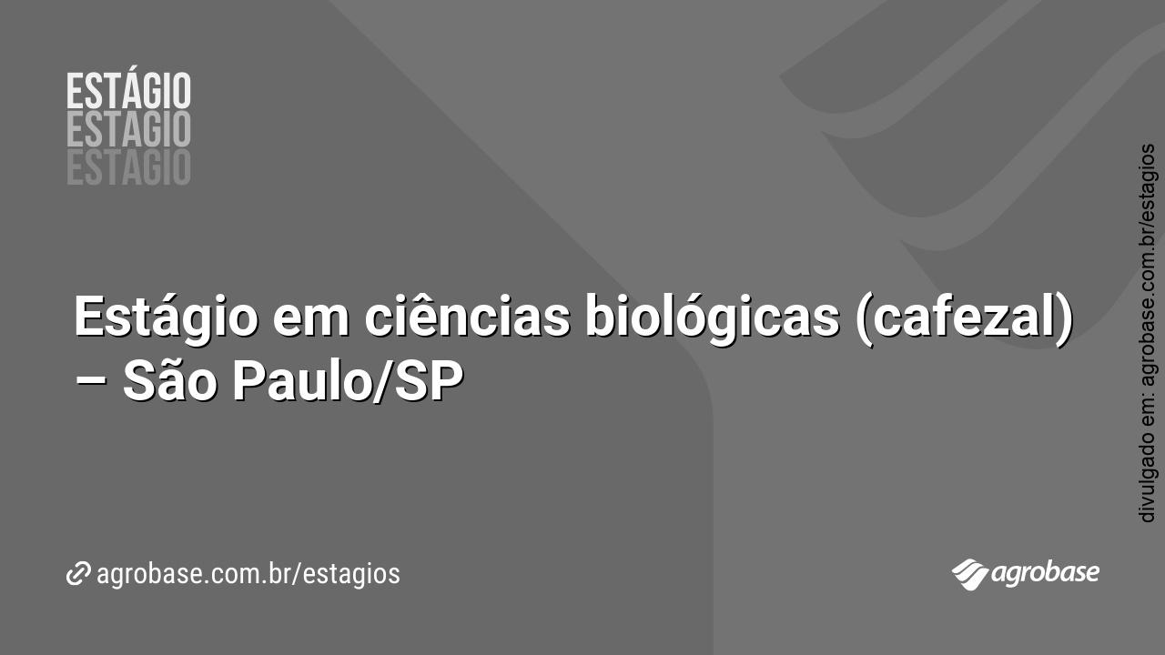 Estágio em ciências biológicas (cafezal) – São Paulo/SP