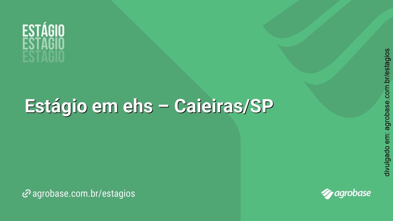 Estágio em ehs – Caieiras/SP