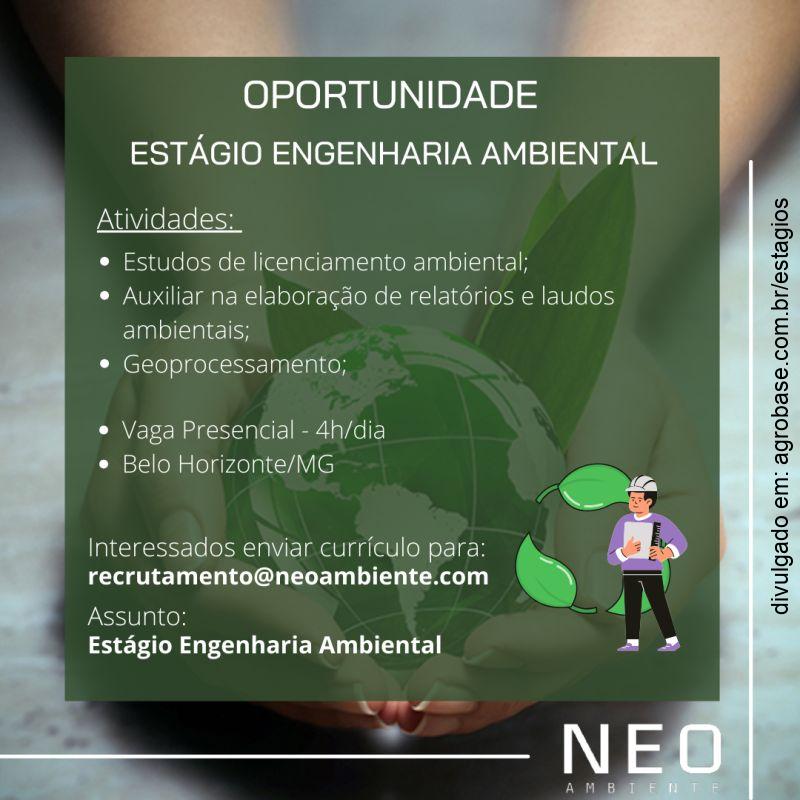 Estágio engenharia ambiental – Belo Horizonte/MG