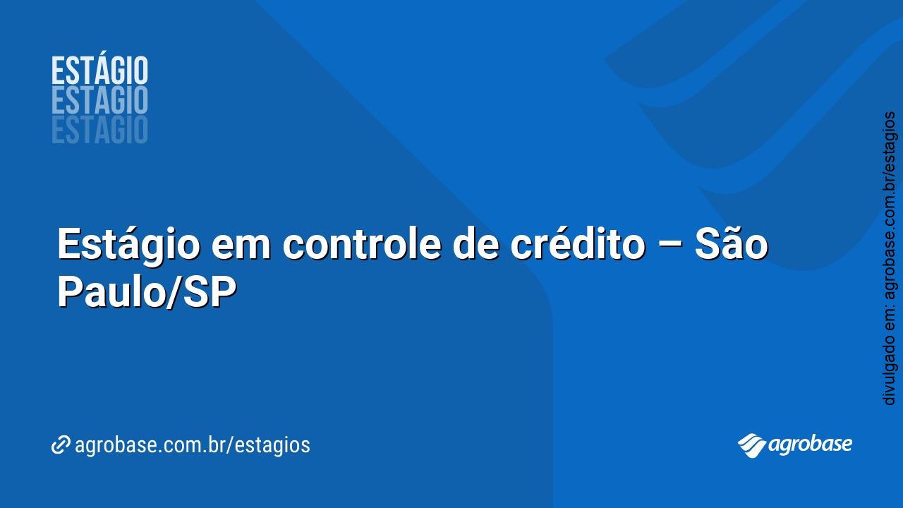 Estágio em controle de crédito – São Paulo/SP