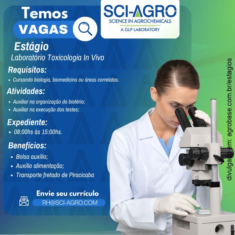 Estágio laboratório de toxicologia in vivo – Piracicaba/SP