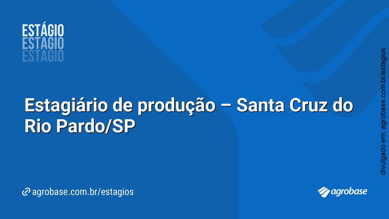 Estagiário de produção – Santa Cruz do Rio Pardo/SP