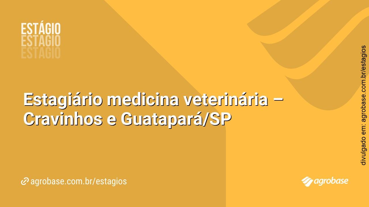 Estagiário medicina veterinária – Cravinhos e Guatapará/SP