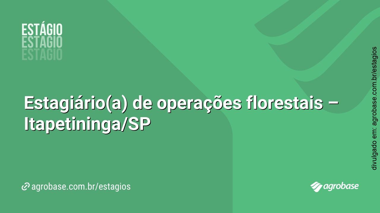 Estagiário(a) de operações florestais – Itapetininga/SP