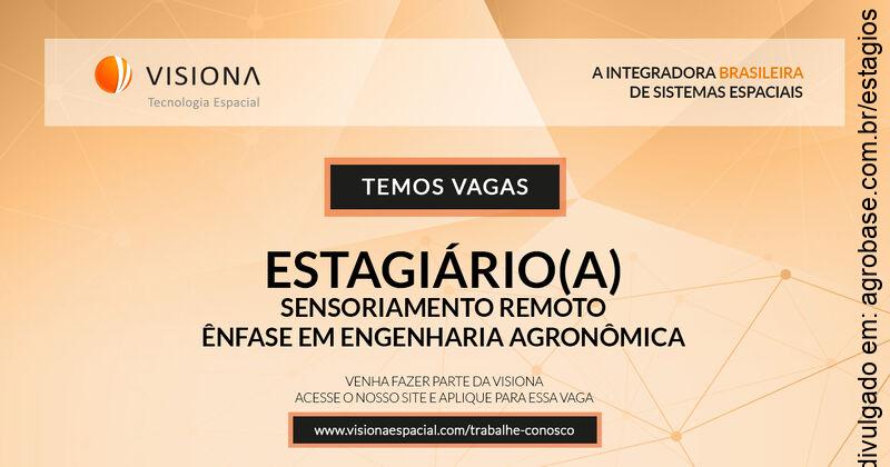 Estagiário sensoriamento remoto (eng. agronômica) – São José dos Campos/SP