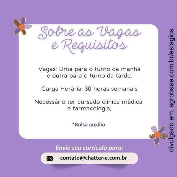 02 vagas estágio remunerado em farmácia hospitalar (vet) – Porto Alegre/RS