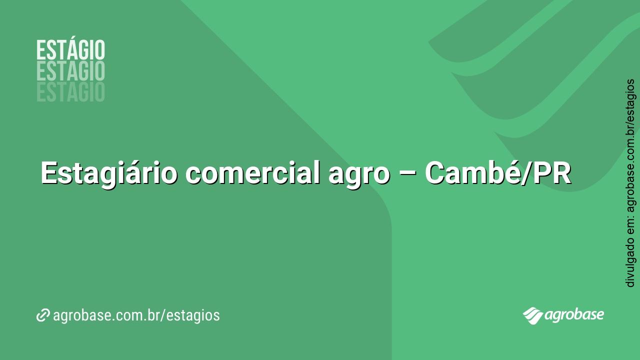 Estagiário comercial agro – Cambé/PR