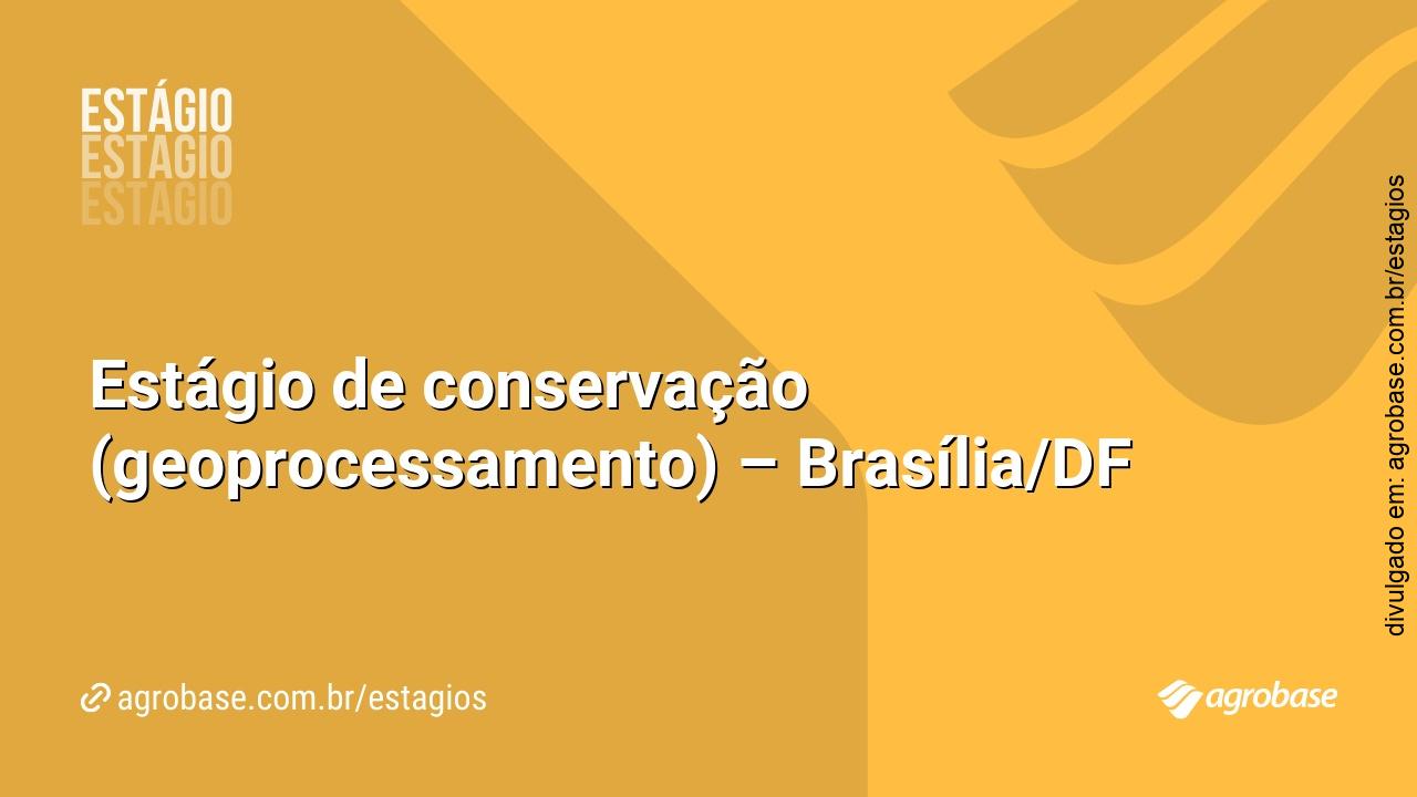 Estágio de conservação (geoprocessamento) – Brasília/DF