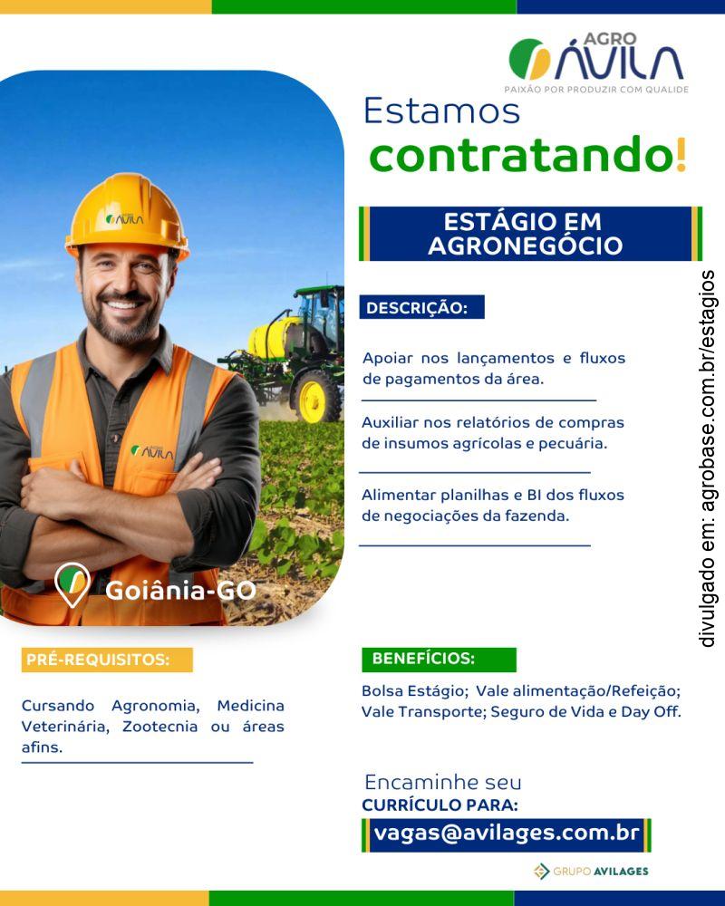 Estágio em agronegócio – Goiânia/GO