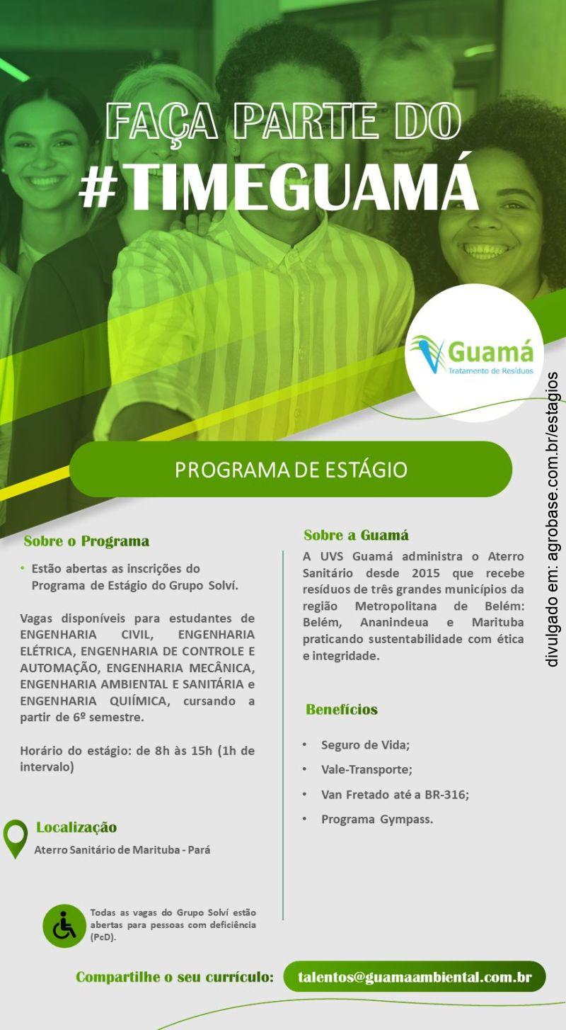 Programa de estágio Guamá Tratamento de Resíduos – Marituba/PA