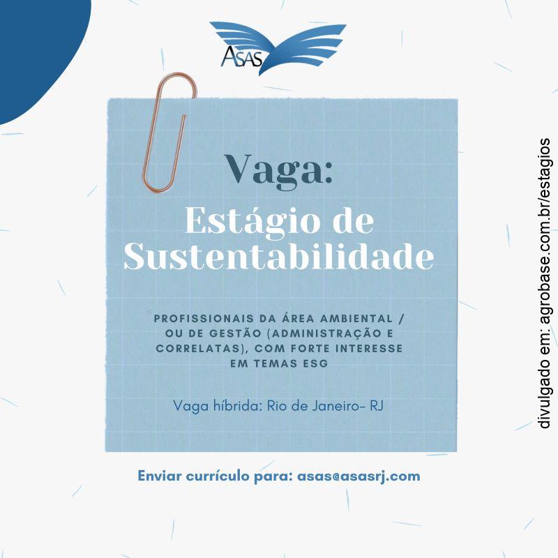 Estágio de sustentabilidade – Rio de Janeiro/RJ