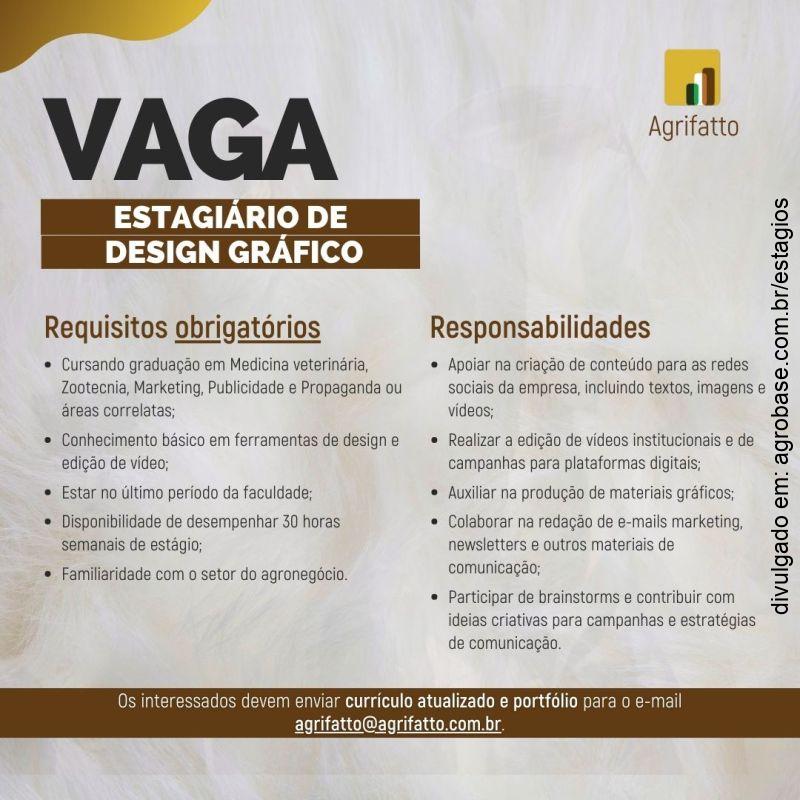 Estagiário de design gráfico – home office