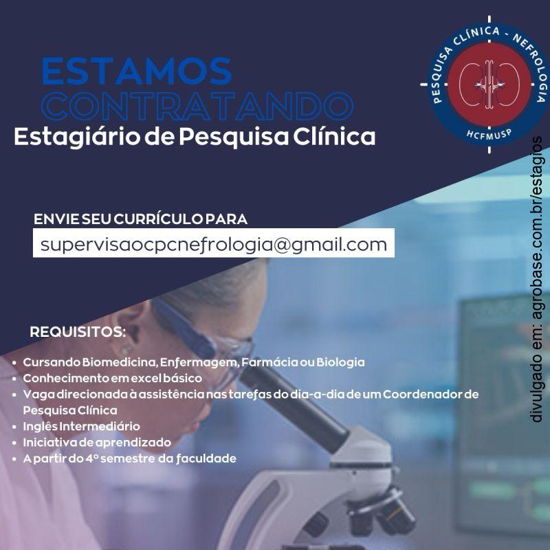 Estagiário de pesquisa clínica – São Paulo/SP