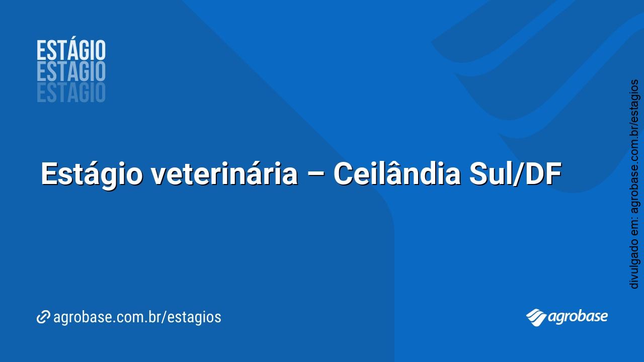 Estágio veterinária – Ceilândia Sul/DF