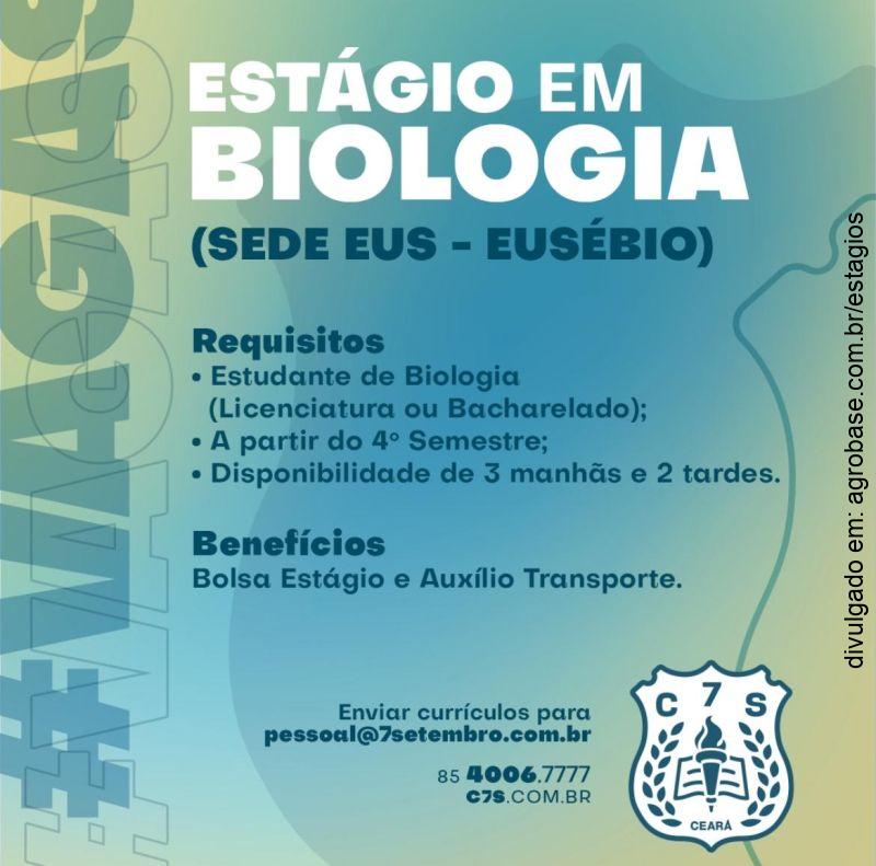 Estágio em biologia (apoio pedagógico) – Eusébio/CE