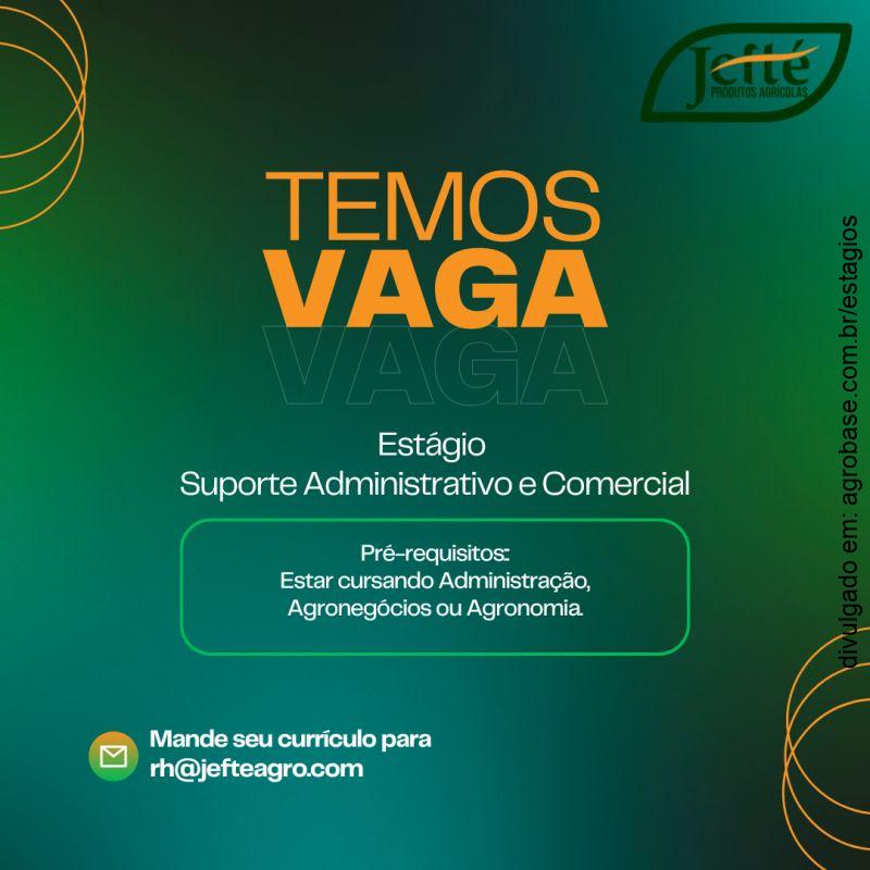 Estágio suporte administrativo e comercial – Guarapuava/PR