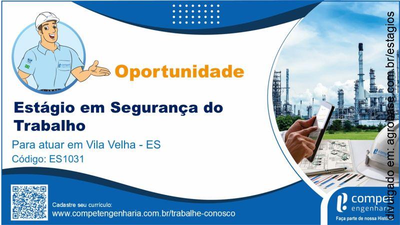 Estágio em segurança do trabalho (SSMA) – Vila Velha/ES