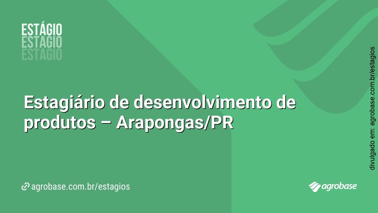 Estagiário de desenvolvimento de produtos – Arapongas/PR