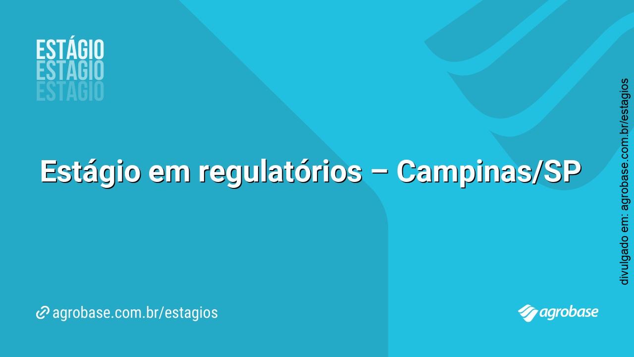 Estágio em regulatórios – Campinas/SP