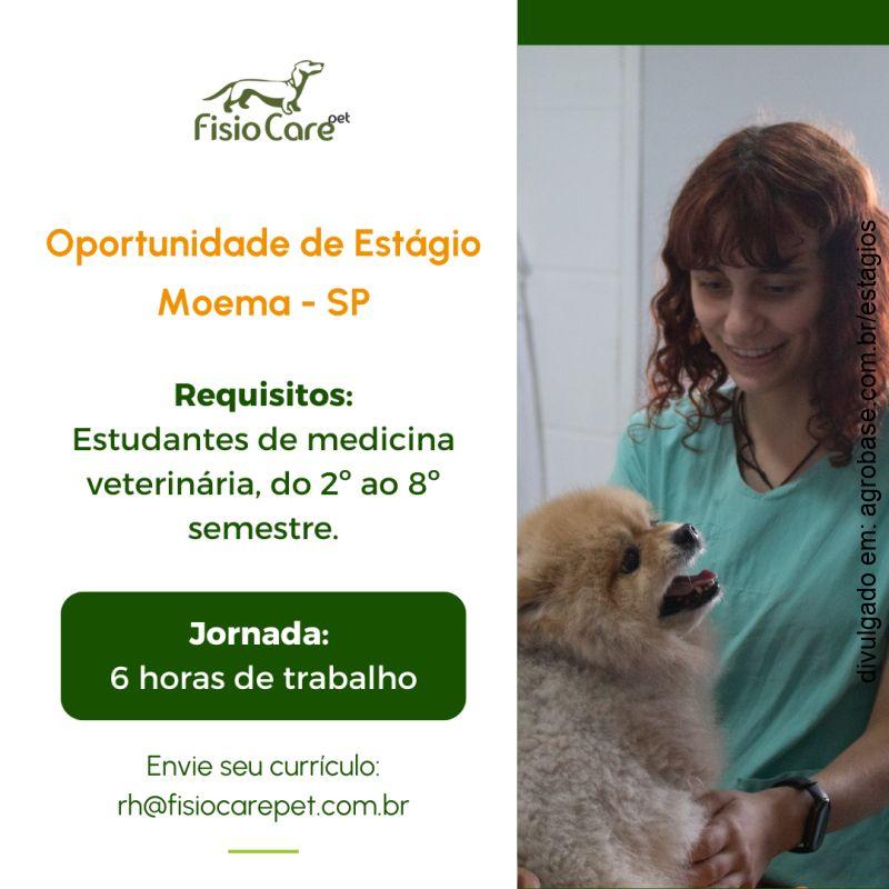 Estágio em em fisioterapia veterinária – São Paulo/SP [Moema]