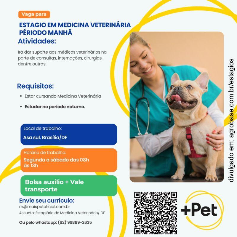 Estagiário de medicina veterinária – Brasília/DF